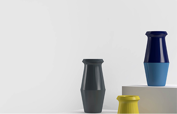 Still life of ceramic vases